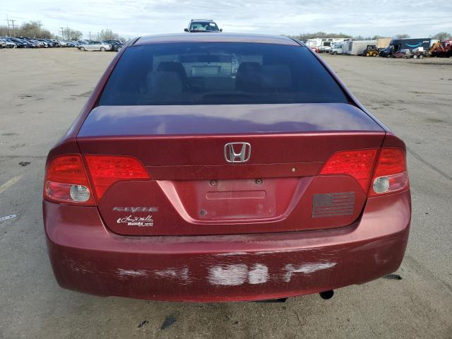 1HGFA16886L084054 - 2006 HONDA CIVIC EX MAROON photo 6