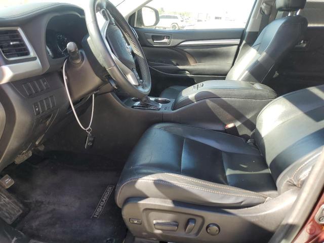 5TDKKRFH9GS175326 - 2016 TOYOTA HIGHLANDER XLE 勃艮第红 照片 7