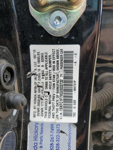 19XFC1F7XGE033732 - 2016 HONDA CIVIC EXL BLACK photo 13