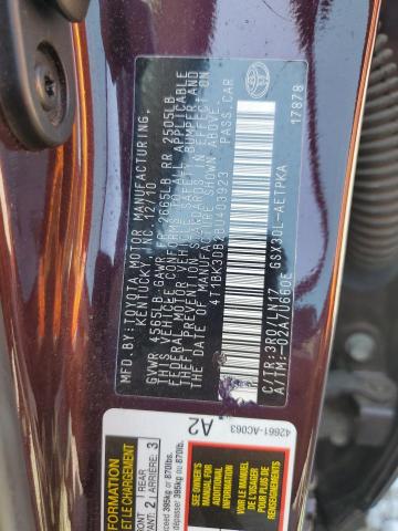 4T1BK3DB2BU403923 - 2011 TOYOTA AVALON BASE PURPLE photo 13