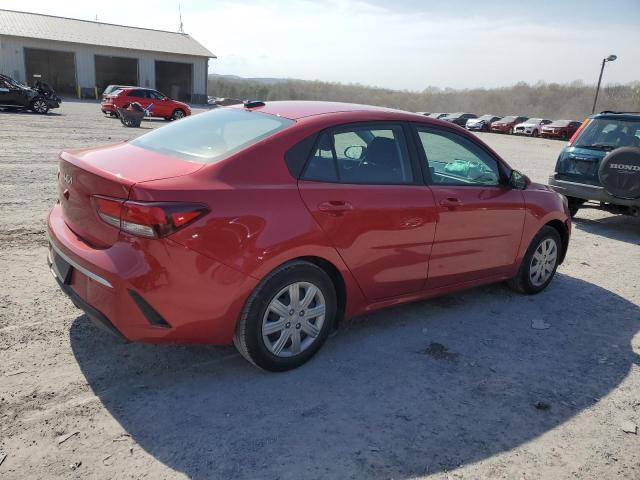 3KPA24AD2NE482573 - 2022 KIA RIO LX RED photo 3