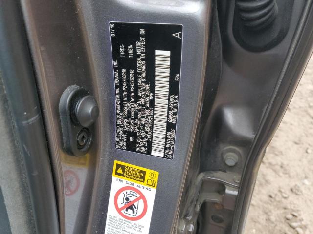 5TDJKRFH5GS251801 - 2016 TOYOTA HIGHLANDER XLE CHARCOAL photo 13