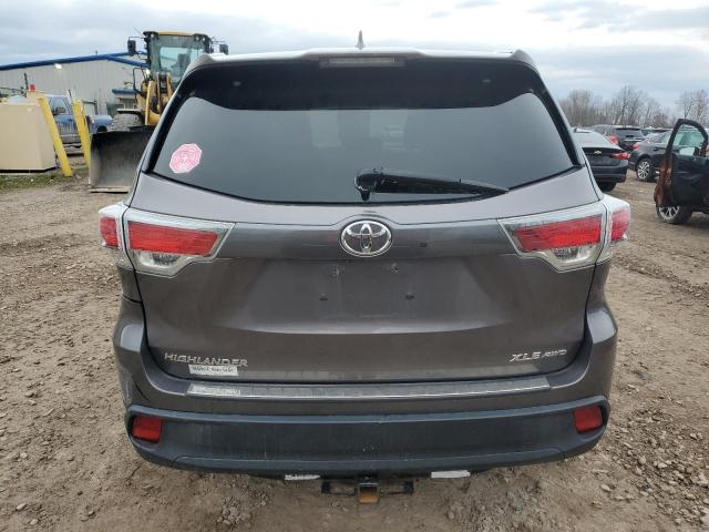 5TDJKRFH5GS251801 - 2016 TOYOTA HIGHLANDER XLE CHARCOAL photo 6