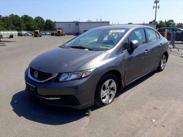 19XFB2F53DE262515 - 2013 HONDA CIVIC LX GRAY photo 2