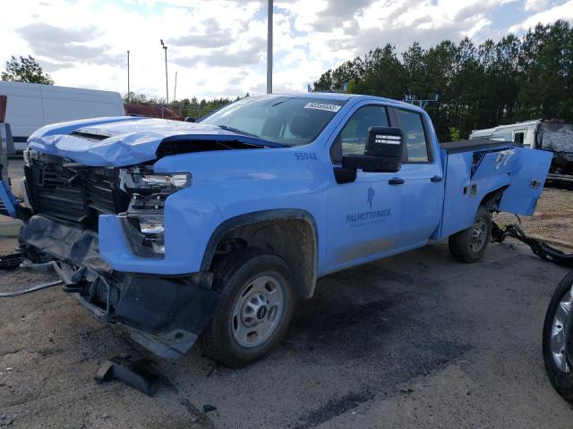 1GB2YLEY6NF280680 - 2022 CHEVROLET silverado K2500 HEAVY DUTY BLUE photo 2