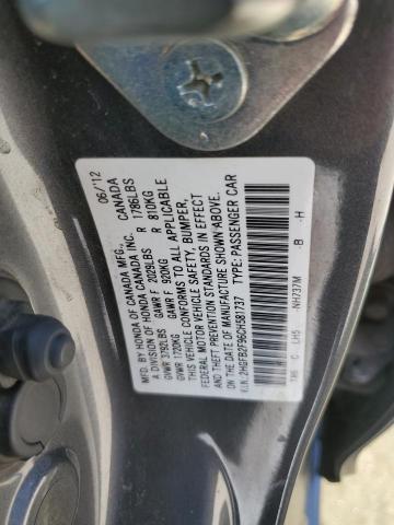 2HGFB2F96CH581737 - 2012 HONDA CIVIC EXL GRAY photo 13