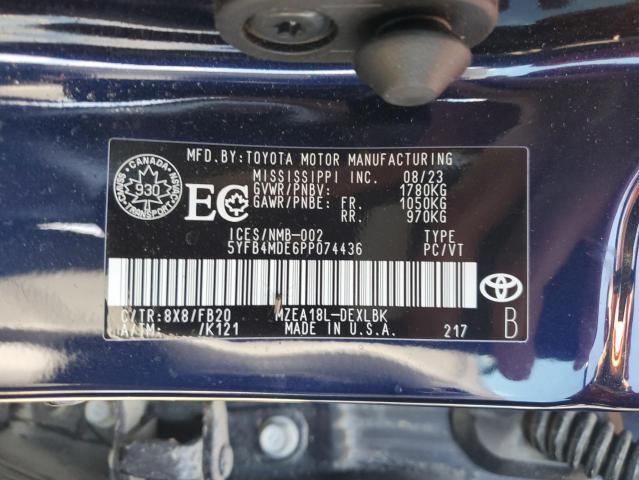 5YFB4MDE6PP074436 - 2023 TOYOTA COROLLA LE BLUE photo 12