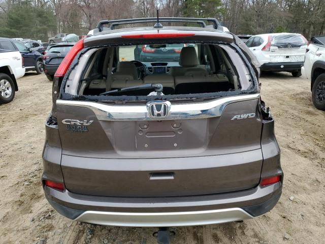 2HKRM4H78FH629375 - 2015 HONDA CR-V EXL BROWN photo 6