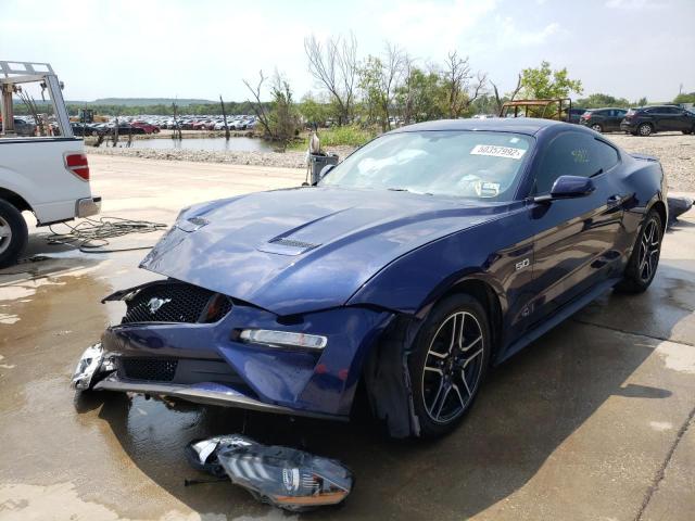 1FA6P8CF1L5124201 - 2020 FORD MUSTANG GT BLUE photo 2