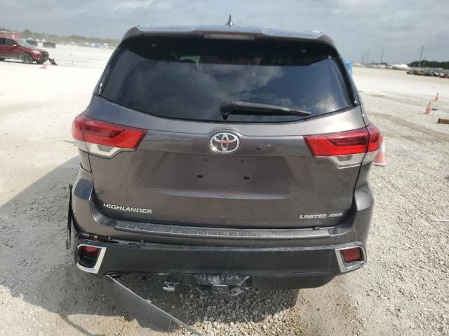 5TDDZRFH2KS926229 - 2019 TOYOTA HIGHLANDER LIMITED GRAY photo 6