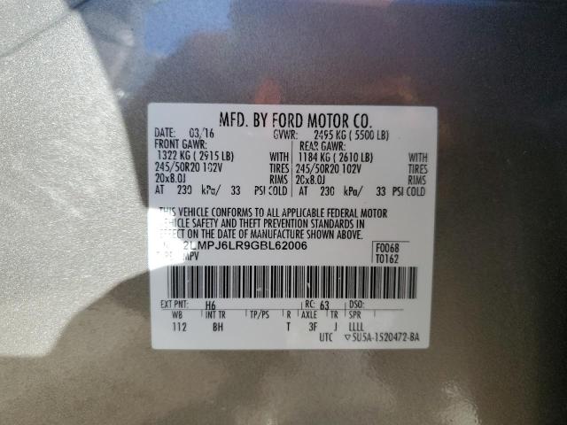 2LMPJ6LR9GBL62006 - 2016 LINCOLN MKX RESERVE Graphit Foto 13