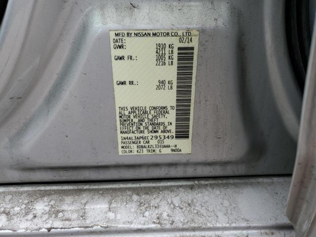 1N4AL3AP6EC295349 - 2014 NISSAN ALTIMA 2.5 SILVER photo 13