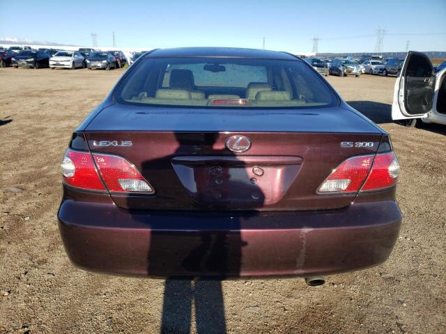 JTHBF30G936012668 - 2003 LEXUS ES 300 BURGUNDY photo 6