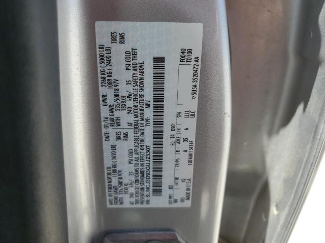 5LMCJ3D93GUJ23307 - 2016 LINCOLN MKC RESERVE SILVER photo 13