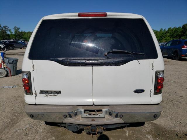 1FMNU42S01EB74893 - 2001 FORD EXCURSION LIMITED WHITE photo 6