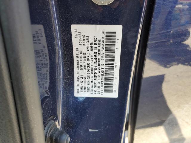 1HGCR2F82EA098110 - 2014 HONDA ACCORD EXL BLUE photo 12