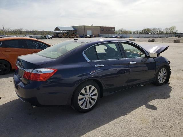 1HGCR2F82EA098110 - 2014 HONDA ACCORD EXL BLUE photo 3