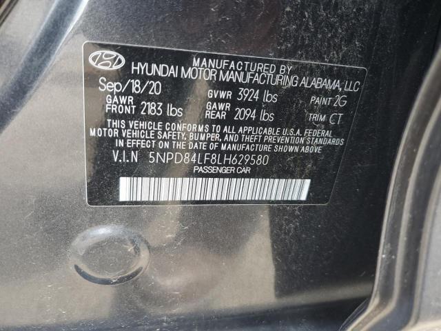 5NPD84LF8LH629580 - 2020 HYUNDAI ELANTRA SEL GRAY photo 12