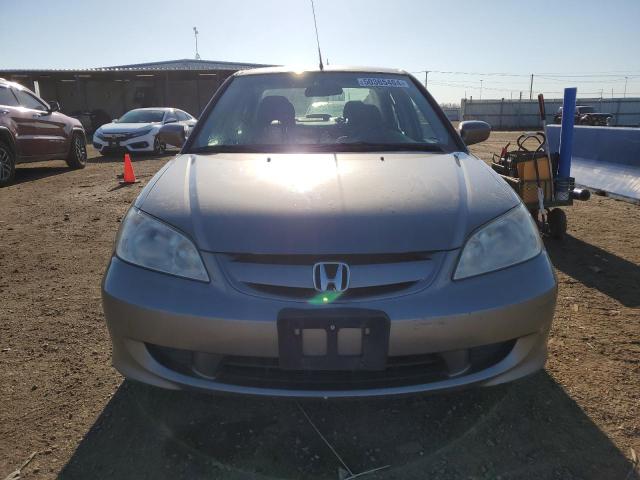 JHMES96605S022154 - 2005 HONDA CIVIC HYBRID GRAY photo 5