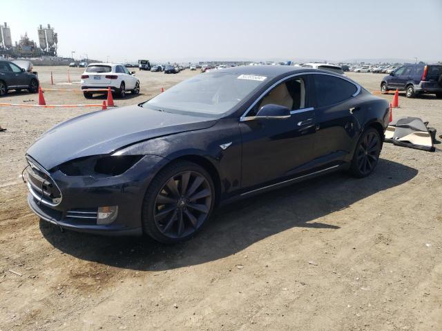 5YJSA1H18EFP38274 - 2014 TESLA MODEL S ლურჯი ფოტო 1
