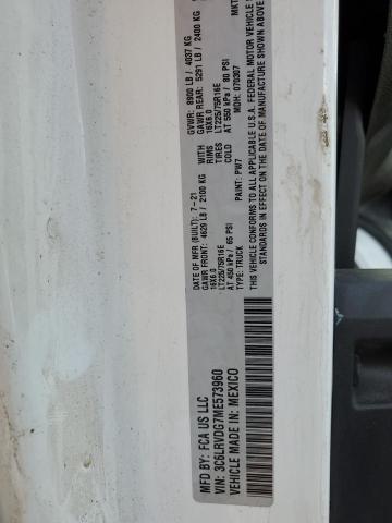 3C6LRVDG7ME573960 - 2021 RAM PROMASTER 2500 HIGH WHITE photo 13