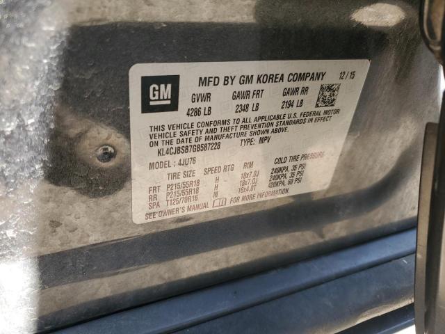 KL4CJBSB7GB587228 - 2016 BUICK ENCORE CONVENIENCE 灰色 照片 13