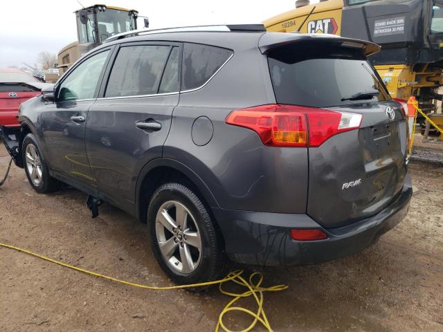 2T3RFREV3FW377926 - 2015 TOYOTA RAV4 XLE GRAY photo 2