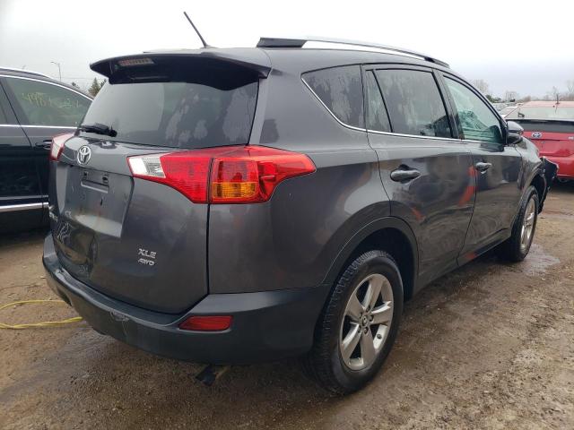 2T3RFREV3FW377926 - 2015 TOYOTA RAV4 XLE GRAY photo 3