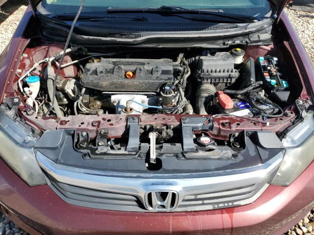 19XFB2F53CE320928 - 2012 HONDA CIVIC LX BURGUNDY photo 11