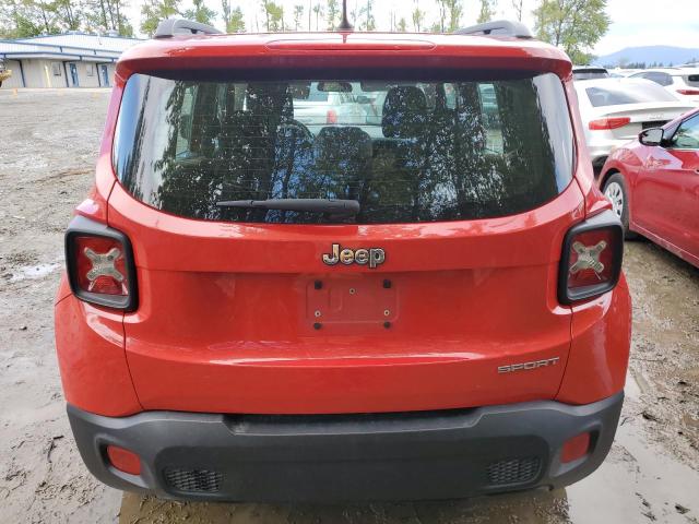 ZACCJAAH0FPC38177 - 2015 JEEP RENEGADE SPORT RED photo 6