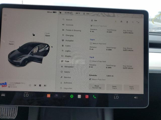 5YJ3E1EA8NF332587 - 2022 TESLA MODEL 3 GRAY photo 9