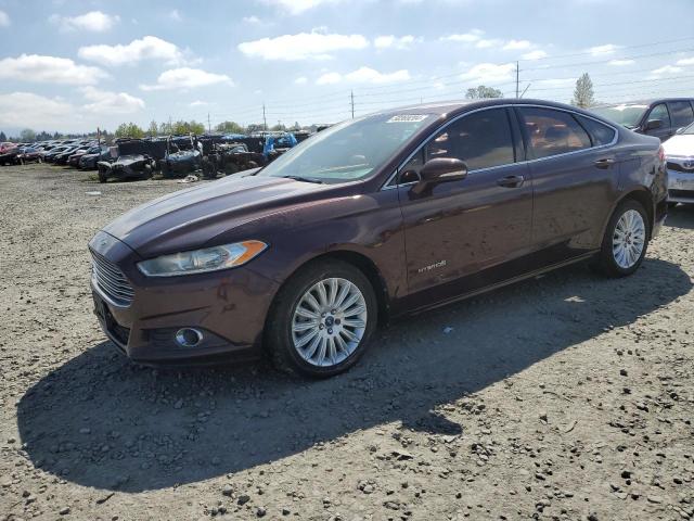 3FA6P0LU5DR247725 - 2013 FORD FUSION SE HYBRID BURGUNDY photo 1