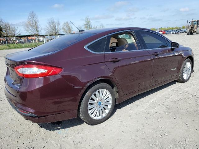 3FA6P0LU5DR247725 - 2013 FORD FUSION SE HYBRID BURGUNDY photo 3