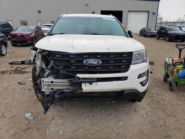 1FM5K8GT6HGA92860 - 2017 FORD EXPLORER SPORT WHITE photo 5