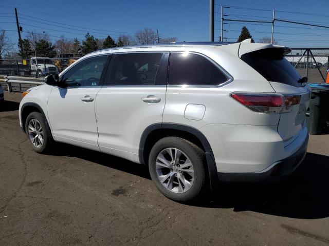 5TDJKRFH3FS215135 - 2015 TOYOTA HIGHLANDER XLE WHITE photo 2
