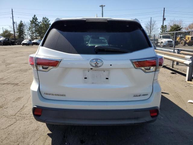 5TDJKRFH3FS215135 - 2015 TOYOTA HIGHLANDER XLE WHITE photo 6