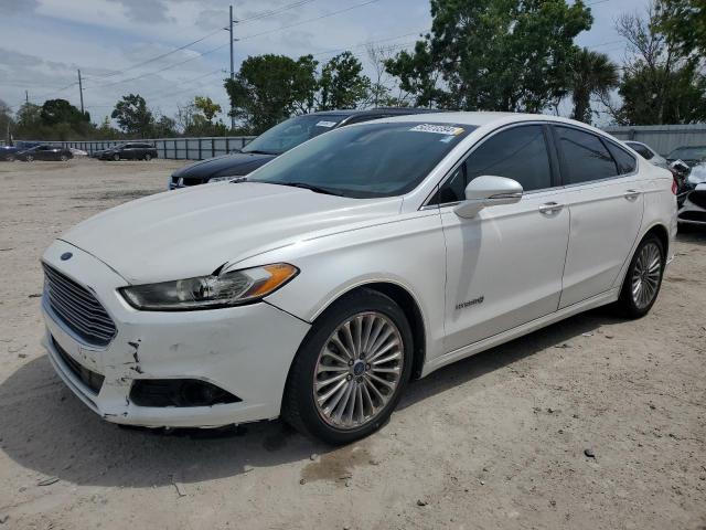 3FA6P0RU6DR289280 - 2013 FORD FUSION TITANIUM HEV WHITE photo 1