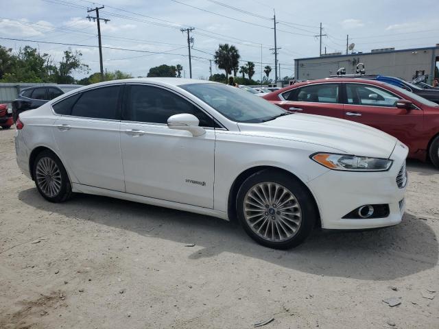 3FA6P0RU6DR289280 - 2013 FORD FUSION TITANIUM HEV WHITE photo 4