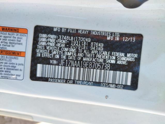 JF1ZNAA19E8705738 - 2014 TOYOTA SCION FR-S WHITE photo 12