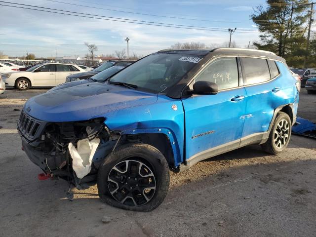 3C4NJDDB9MT557763 - 2021 JEEP COMPASS TRAILHAWK BLUE photo 1