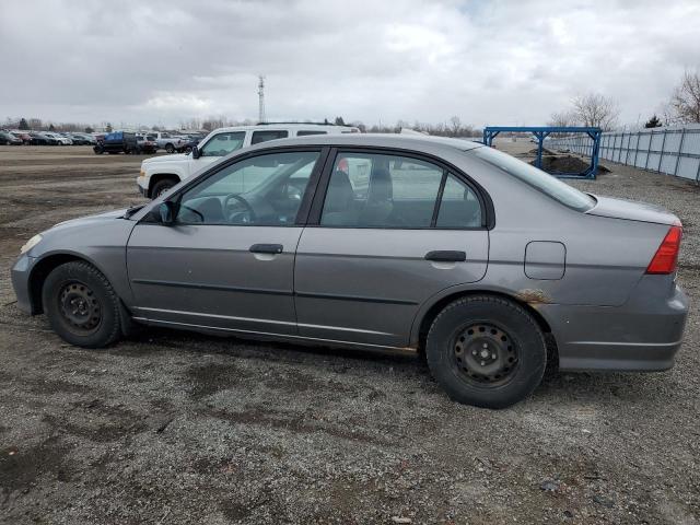 2HGES16355H010924 - 2005 HONDA CIVIC DX VP Մոխրագույն լուսանկար 2