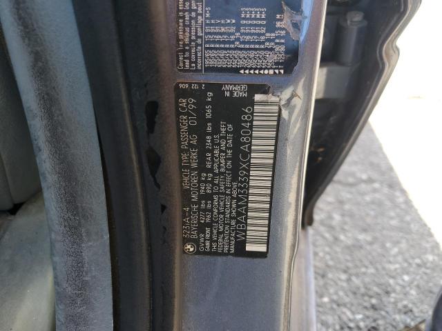 WBAAM3339XCA80486 - 1999 BMW 323 I AUTOMATIC BLUE photo 12