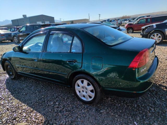 2HGES26761H602898 - 2001 HONDA CIVIC EX მწვანე ფოტო 2