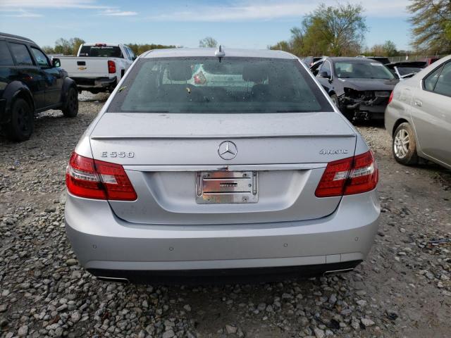 WDDHF9AB1BA375453 - 2011 MERCEDES-BENZ E 550 4MATIC SILVER photo 6