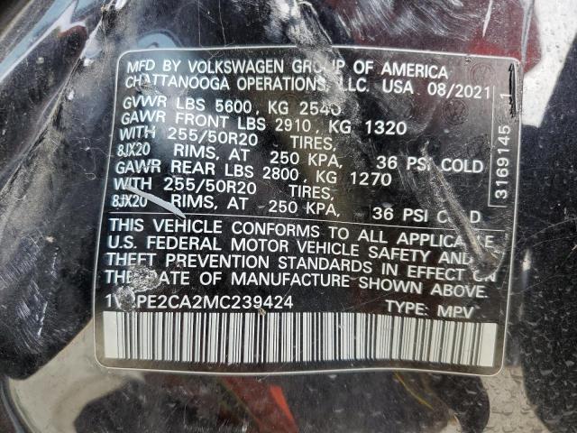 1V2PE2CA2MC239424 - 2021 VOLKSWAGEN ATLAS CROS SE Графитовый фото 14