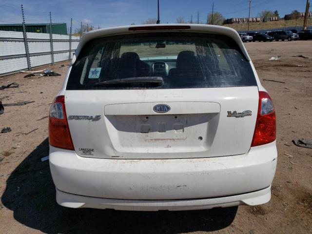 KNAFE162655106339 - 2005 KIA SPECTRA5 WHITE photo 6