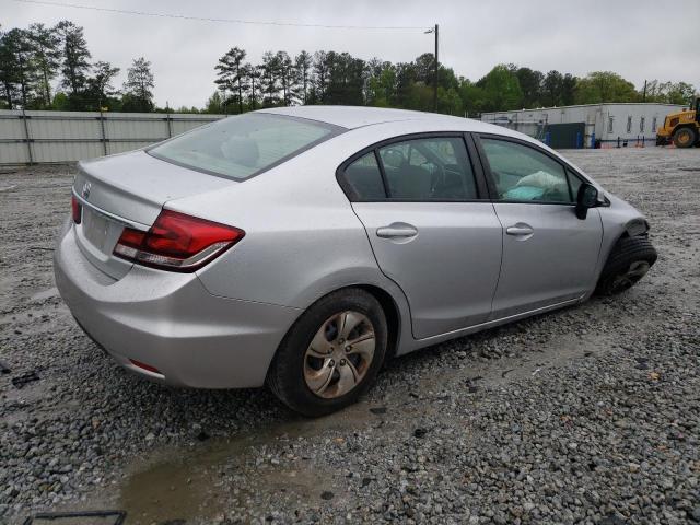 19XFB2F58DE230594 - 2013 HONDA CIVIC LX SILVER photo 3