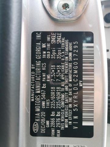 5XYRLDLC2MG017295 - 2021 KIA SORENTO S SILVER photo 14