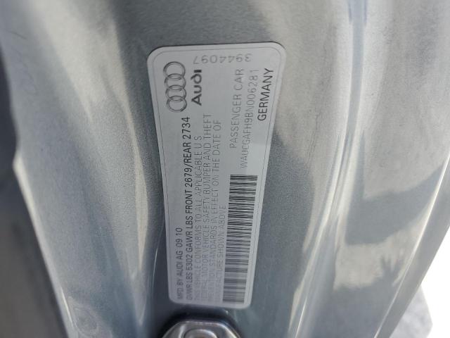 WAUCGAFH9BN006281 - 2011 AUDI S5 PREMIUM PLUS ნაცრისფერი ფოტო 12