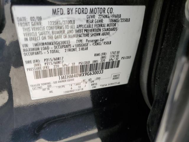 1MEHM40WX9G630033 - 2009 MERCURY SABLE BLACK photo 12